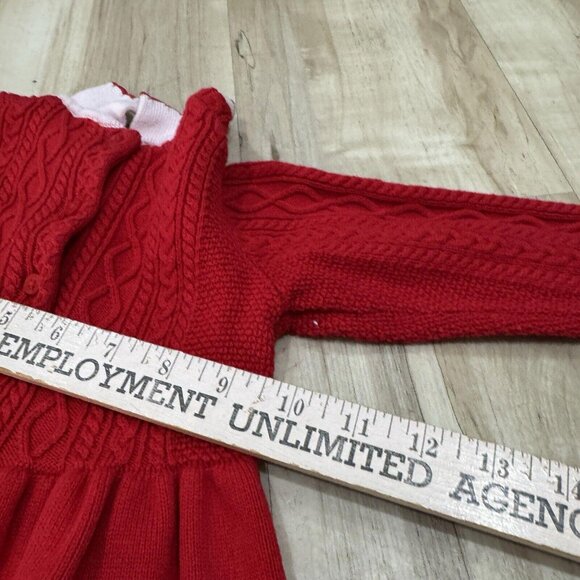 Baby Janie and Jack Baby Sweater Dress in Pink Red‎ Valentines 12-18 - Picture 11 of 11